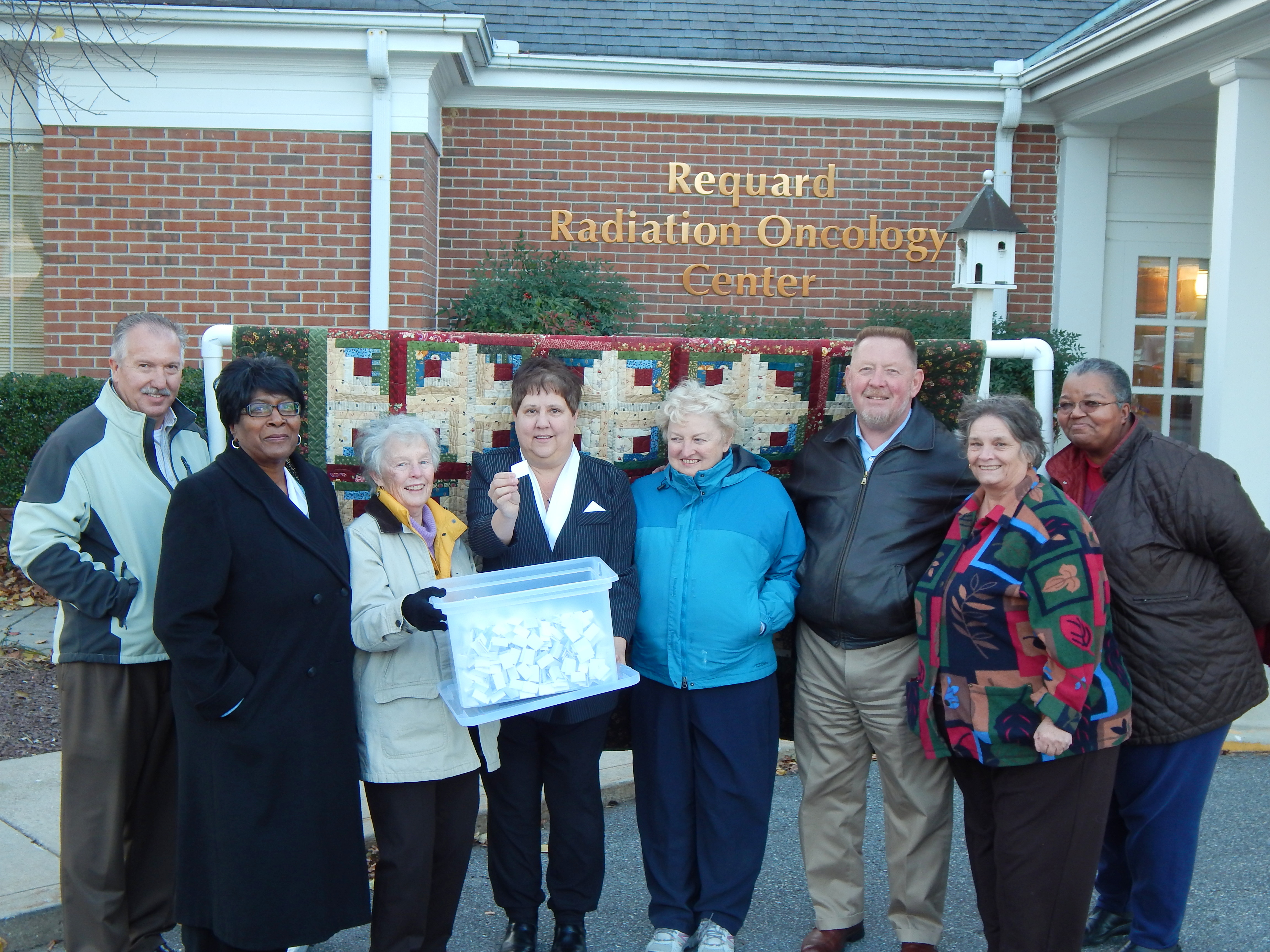 Pictured left to right; Steve Gowe, Childlene Brooks, Jean Shrieves, Michele Williams, Carol Rouse, Bill Shrieves, Nancy Dunn, and Teresa Greene