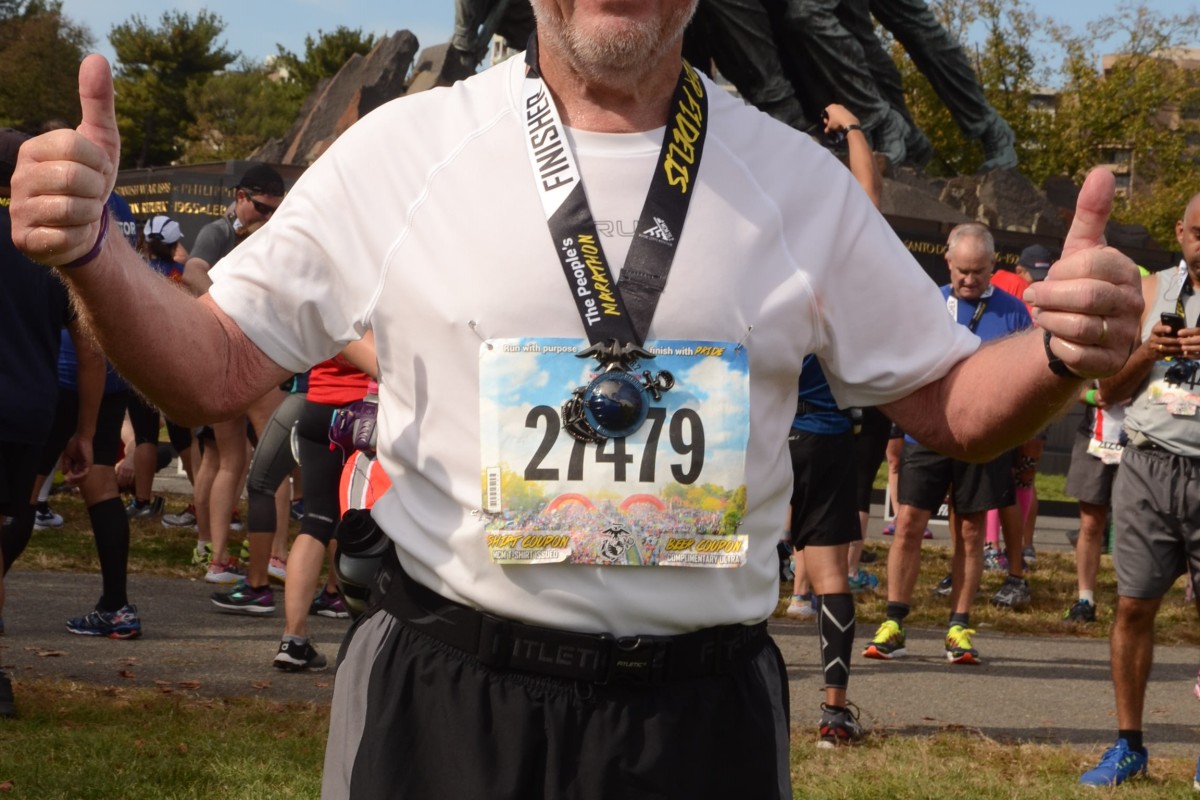 Congrats to Bill for completing the Marine Corp Marathon