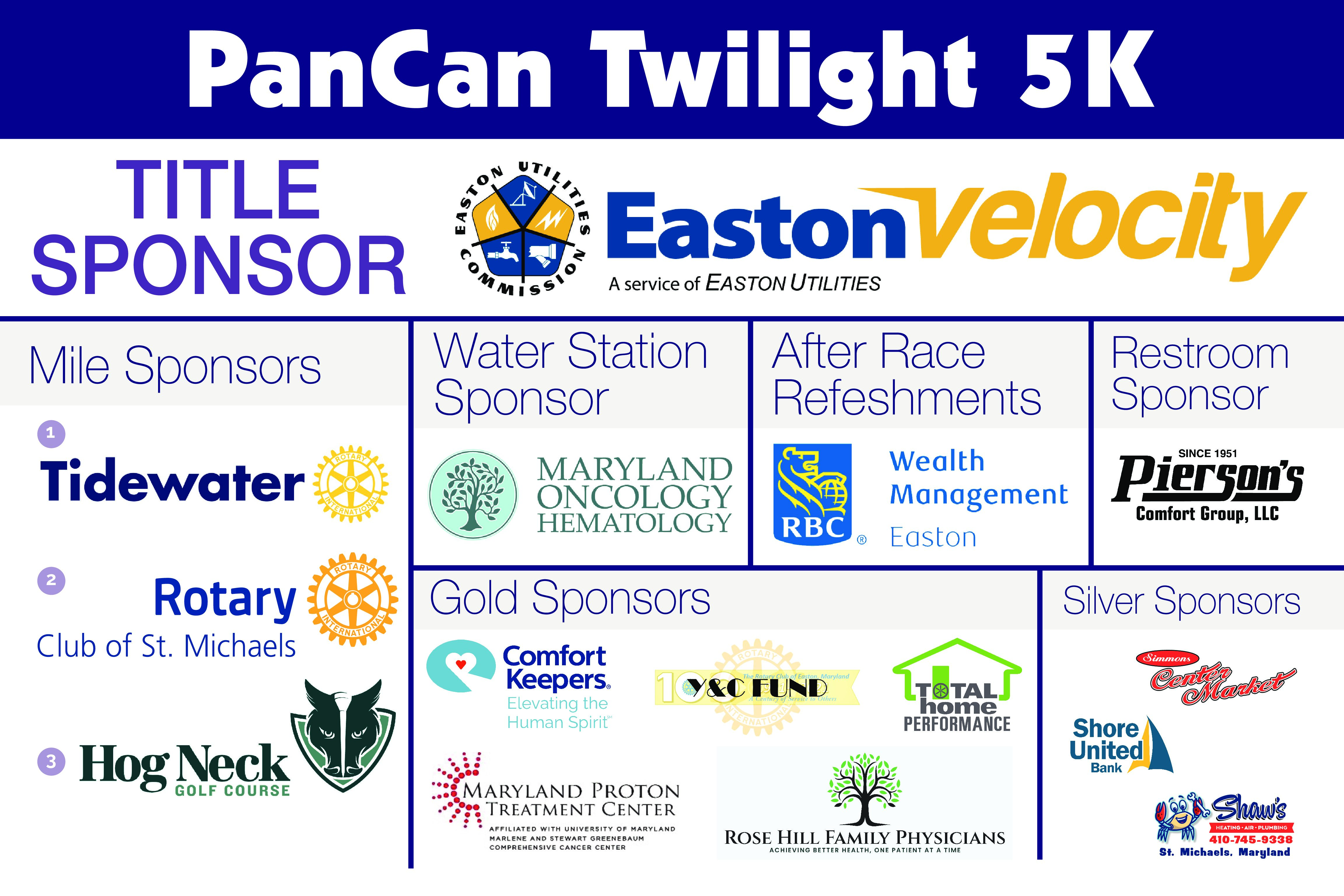 Thanks to our 2025 5k/Sunset Stroll Sponsors
